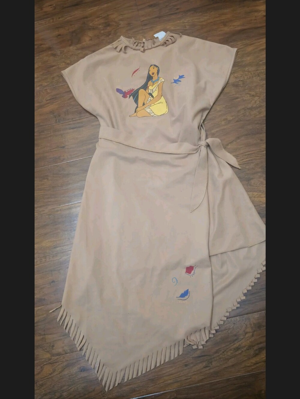 Vintage Disney Beige and Yellow Pocahontas Costume Dress